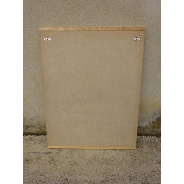 Scandinavian Mirror in Light Oak, 1970s For Sale - Image 11 of 13