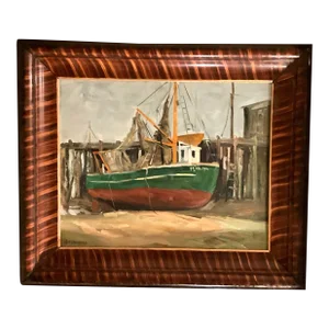 Daisy Marguerite Huges, the Old Fishing Boat. Oil on Canvas Provincetown