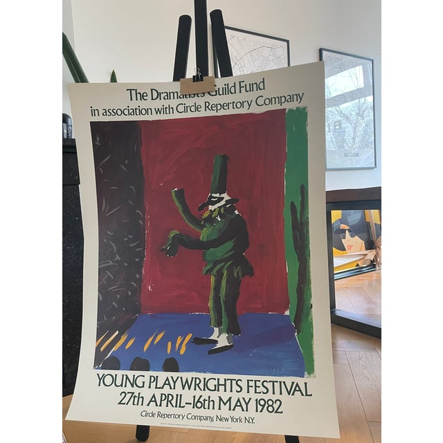 David Hockney, Young Playwrights Festival, copyright David Hockney 1980 Petersburg Press, Printed in England
