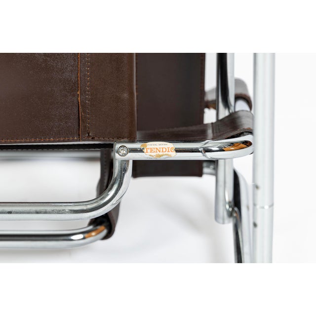 Pair of Mid Century Brown Wassily Chairs by Marcel Breuer for Stendig, 1960s, Labeled For Sale - Image 18 of 18