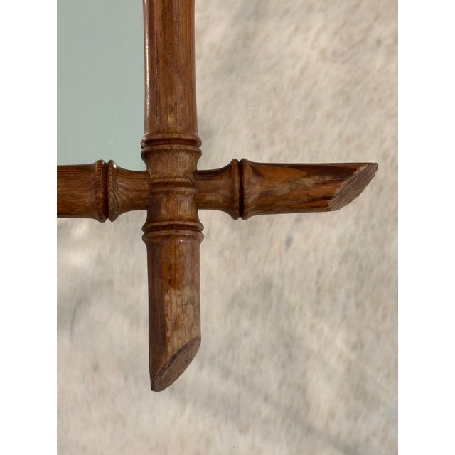 Antique Petite French Faux Bamboo Mirror For Sale - Image 13 of 18
