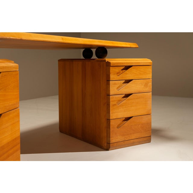 Adjustable Desk in Beech by Seltz, France, 1980s For Sale - Image 10 of 18