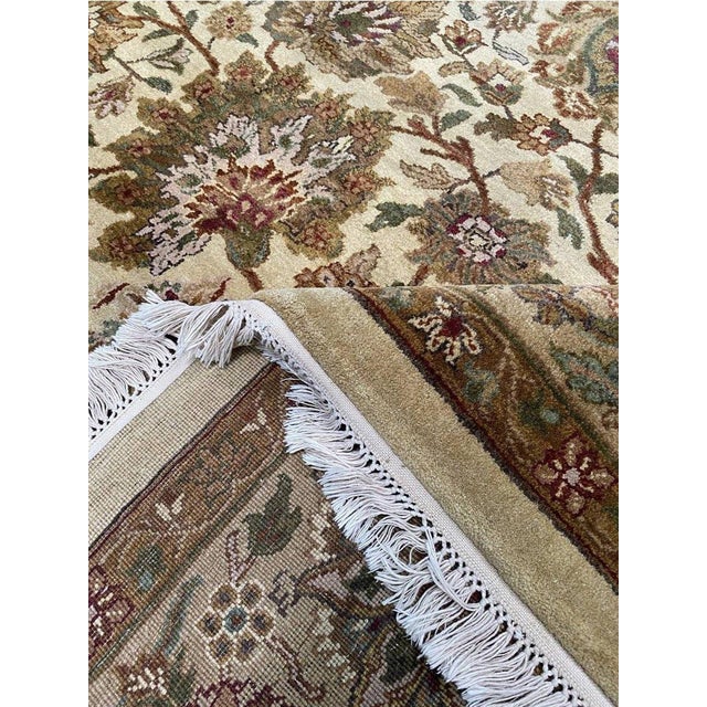 Beige 10x14 Handwoven Indian Agra Area Rug - 105381 For Sale - Image 8 of 16