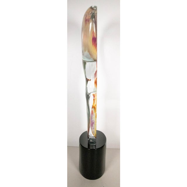 Contemporary Late 20th Century Dino Rosin - Relax -Murano Calcedonia Glass Sculpture - 30" H For Sale - Image 3 of 7