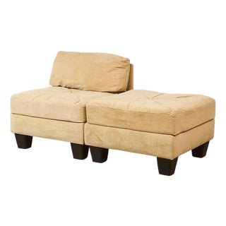 Styled After Selig Lounge Playpen Chair and Ottoman For Sale