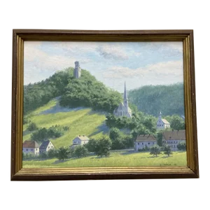 Original German Landscape on Board by David Pavlak