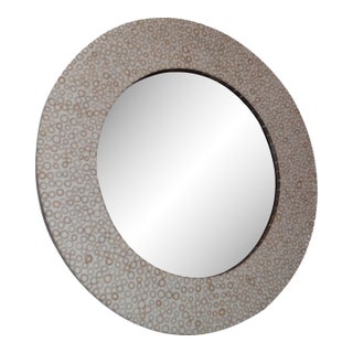 Andrianna Shamaris Bamboo Inlay Round Mirror For Sale