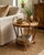 Vintage Sculptural Two-Tier Rattan Side Table with Loop Handles, Japan, 1970s For Sale - Image 3 of 7