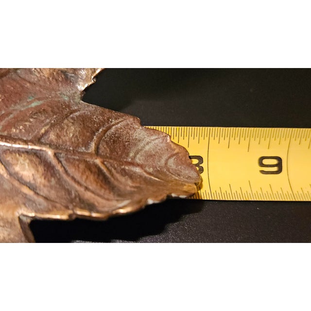 Vintage Mid 20th Century Brass Morning Glory Shaped Flower Vase Made in Hong Kong For Sale - Image 12 of 12