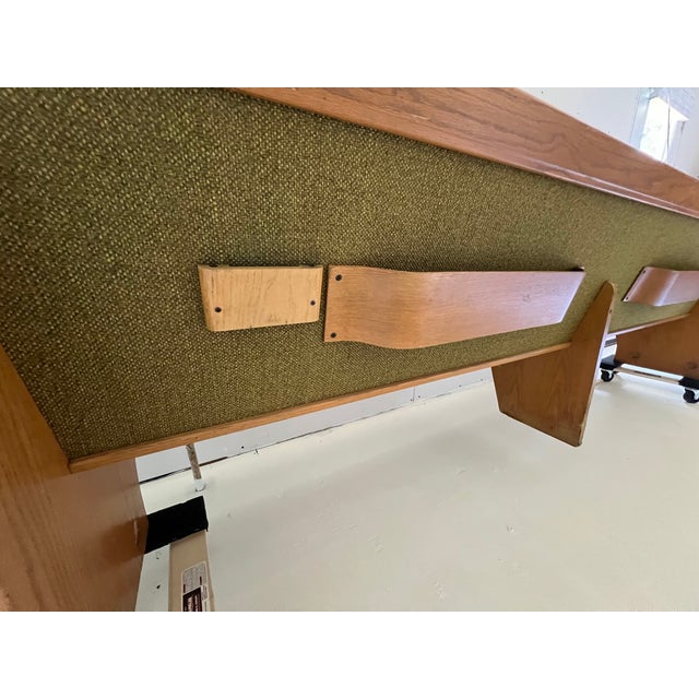 Green Mid Century Church Pew For Sale - Image 8 of 12