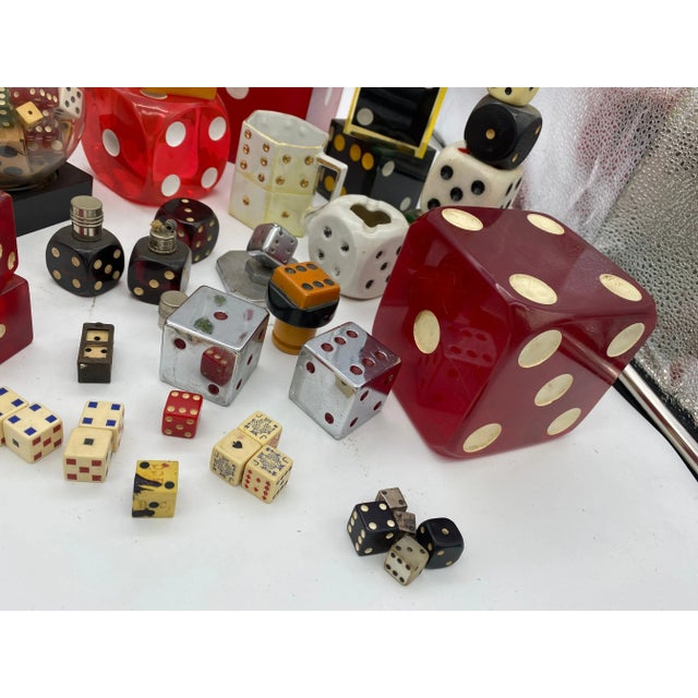Mid-Century Modern Mid-Century Lifetime Las Vegas Art Deco Dice Collection- 100 Pieces For Sale - Image 3 of 13