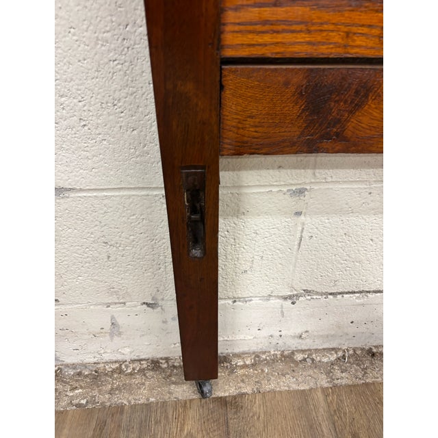 Vintage Twin Size Victorian Eastlake Carved Headboard and Footboard For Sale - Image 10 of 15