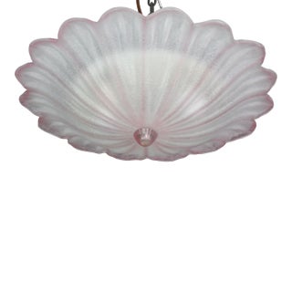 1970 Precious Italian Pink Murano Glass Ceiling Fixture, Murano For Sale