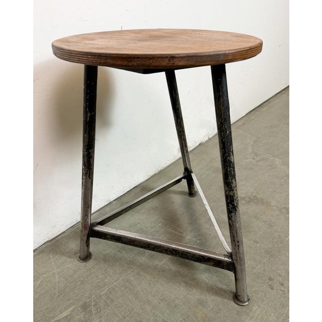 Black Industrial Black Workshop Stool, 1960s For Sale - Image 8 of 14