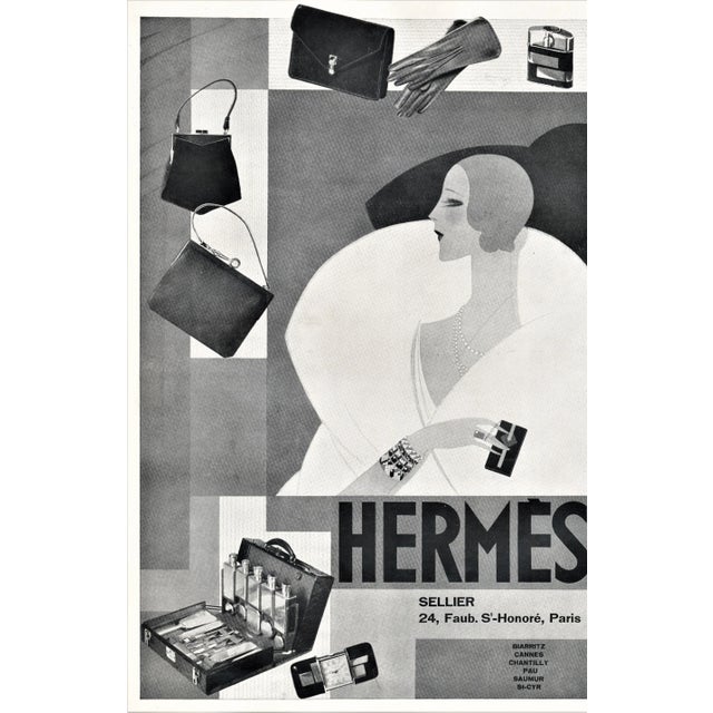 Hermès 1927 French Art Deco Hermes Print-Fashion Accessories For Sale - Image 4 of 5