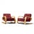 Mid-Century Modern Alvar Aalto Armchair 400 Tank Mid Century Bentwood Lounge Chairs - Pair For Sale - Image 3 of 13