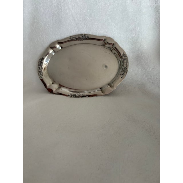 Mid 20th Century Sterling Silver Tray With Milk and Sugar Bowl - Set of 3 For Sale In New York - Image 6 of 9