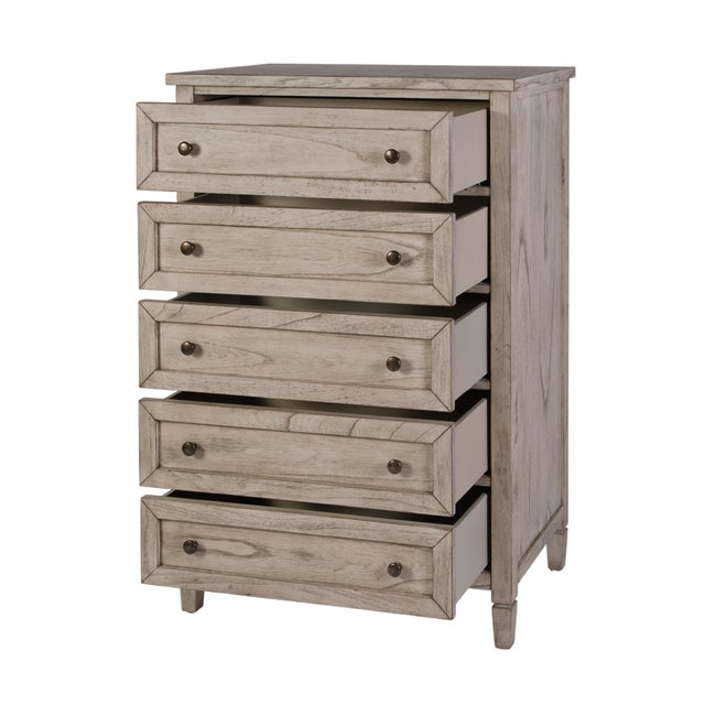 2020s Flagstaff 32 in. W Rectangular Wood 5 Drawer Chest, Desert Sand For Sale - Image 5 of 11