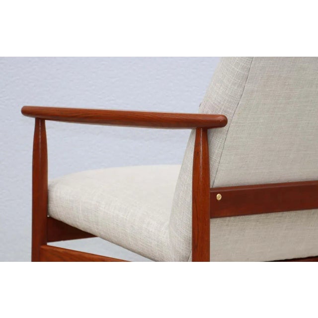 1960's Ejvind A. Johansson Danish Teak High Back Armchair For Sale - Image 12 of 13