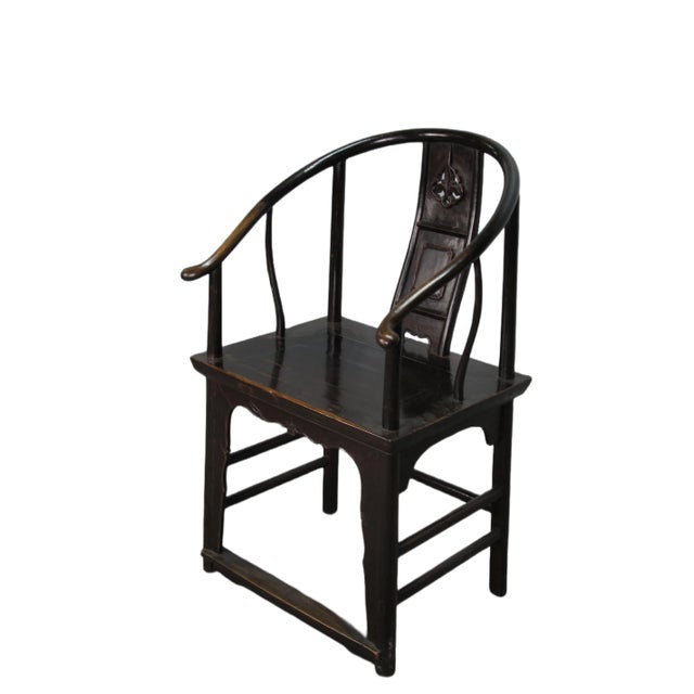 A Pair Antique Chinese Round Back Arm Chairs For Sale In Greensboro - Image 6 of 13