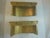 Pair Late 20th Century Transitional Wall Shelf Brackets Painted Green Gold Crackle For Sale - Image 4 of 11