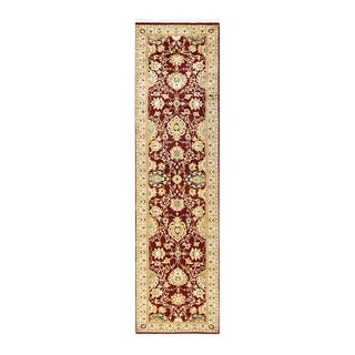 Mogul, One-of-a-Kind Hand-Knotted Area Rug in Red, 2' 6" x 9' 9" For Sale