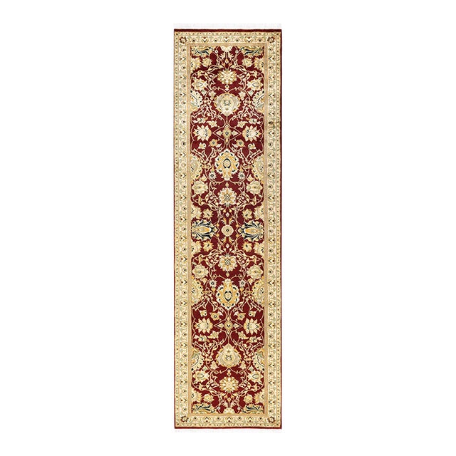 Mogul, One-of-a-Kind Hand-Knotted Area Rug in Red, 2' 6" x 9' 9" For Sale