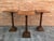 Mid-20th Century Set of Three Walnut Wood Square Top Pedestal Tables For Sale - Image 9 of 18