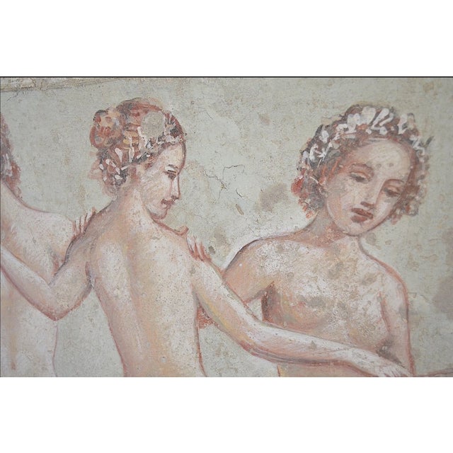 This fresco wall tile was designed in the 1980s and manufactured by Artestudio in Italy. It depicts a fresco painted on...