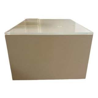 1990s Custom Made Lacquer End Unit for Coffee Table Art Books For Sale