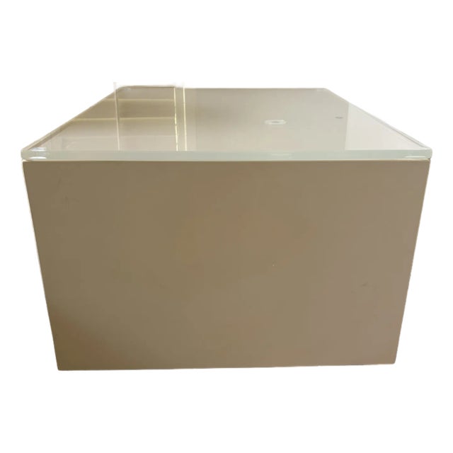 1990s Custom Made Lacquer End Unit for Coffee Table Art Books For Sale