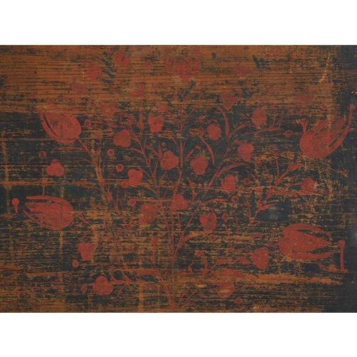 Brown Antique Folk Art Trunk For Sale - Image 8 of 11