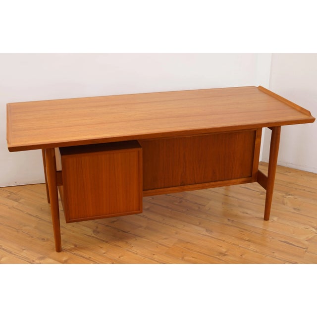 Arne Vodder Teak Desk by Arne Vodder for Sibast, 1960s For Sale - Image 4 of 15