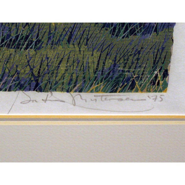 1980s Gordon Mortensen "Late Summer" Signed & Numbered Fine Art Woodcut Make Offer! For Sale - Image 5 of 5