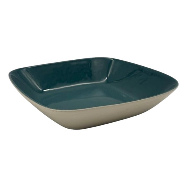 Vintage Figgjo Flint Norway Mid-Century Modern Square Ceramic Bowl For Sale