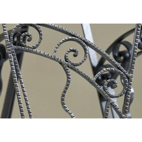 French Art Deco Fer Forgé Side Table in Iron and Marble, 1930s For Sale - Image 12 of 15