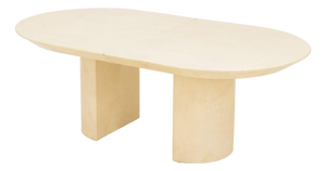 Karl Springer Attributed "Knife Edge" Goatskin Extending Dining Table