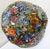 Vintage Tiffany Style Stained Glass Roses Poppies Cabochons Bell Lampshade For Sale - Image 12 of 18