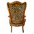 Brown Mid 20th Century French Louis XIV Style Bergere Fauteuil Chairs in Tiger Upholstery - A Pair For Sale - Image 8 of 12