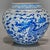 Mid 20th Century Blue and White Porcelain Dragon Jar, Chinese Scrollwork Dragon Decorative Pot For Sale - Image 10 of 10
