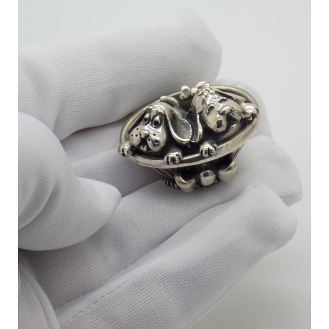 Crafted in Arezzo, one of Tuscany's most celebrated centers for precious metal working, this solid 800 silver figurine by...