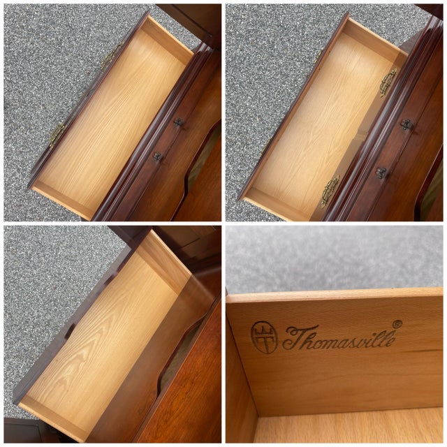 1990s Thomasville Collector's Cherry Traditional Style 4 Drawer Large Highboy or Bedroom Armoire