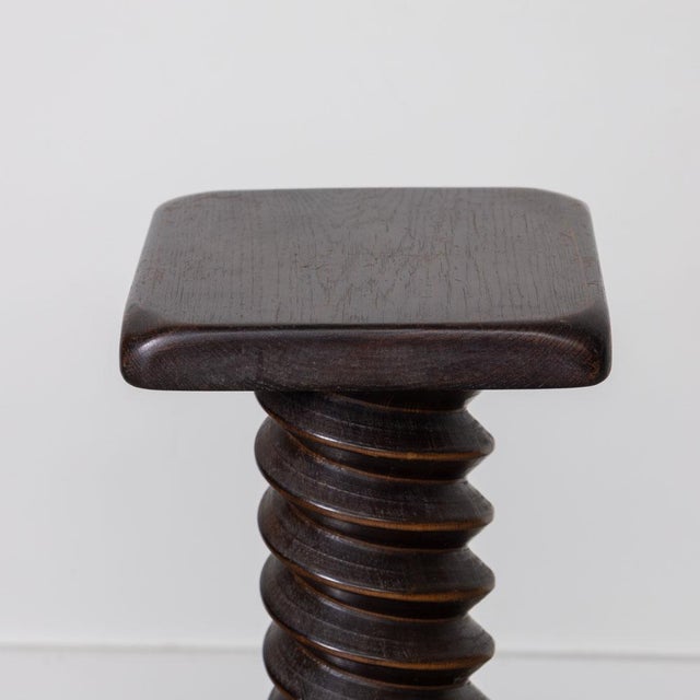 Wood 1940s French Twisted Wood Pedestal Table For Sale - Image 7 of 12