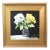 Yellow & White Flowers in Vase Painting Including the Antiqued Gold Wood Frame For Sale
