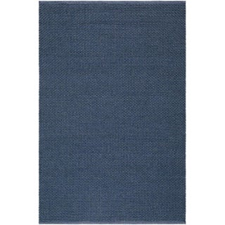 Driftwood Handmade Rug Navy Blue 12x15 For Sale
