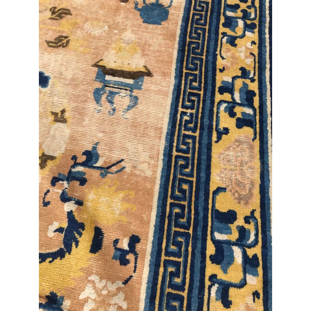 Antique 18th Century Chinese Ningshia Rug - 12′ × 12′ For Sale - Image 10 of 13