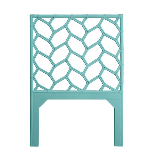 Not Yet Made - Made To Order Silas Standard Bed Twin Extra Long - Turquoise For Sale - Image 5 of 12