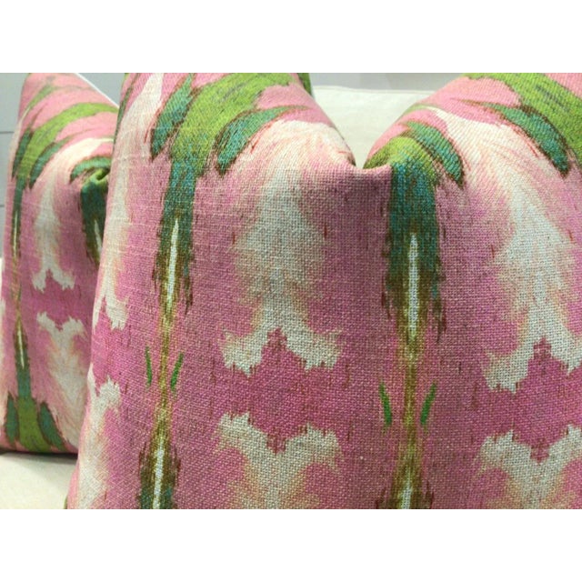 Laura Parks “Cabana Pink” Pillows With Down Inserts a Pair Chairish