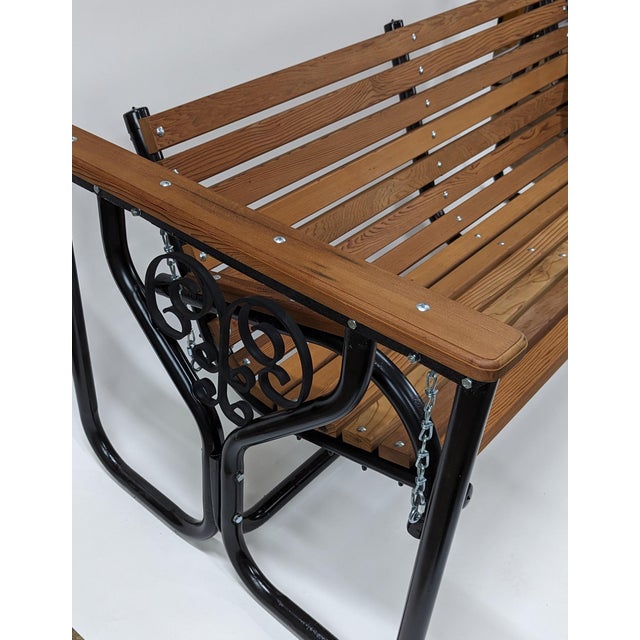 Vintage Cedar Wood Bench Swing Chairish