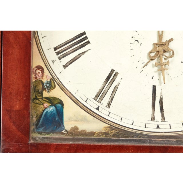 Wood Antique George III Mahogany Eight Day Grandfather Clock For Sale - Image 7 of 15